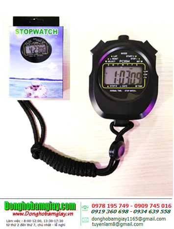 Stopwatch PC894, Đồng hồ thể thao PC894 (01 Lap, 1/100s, 24h, chất liệu ABS) /Bảo hành 01 tháng